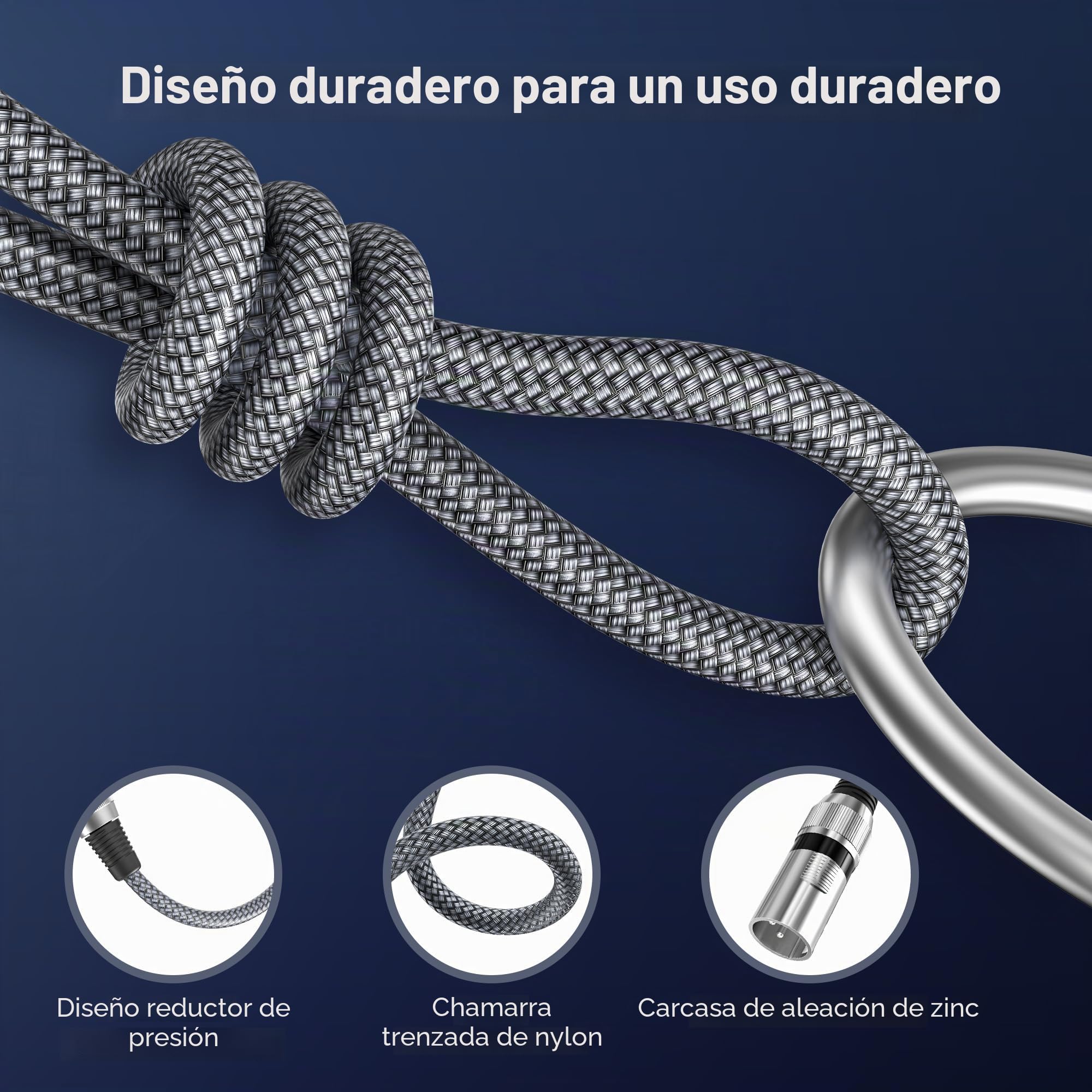 Elebase Cables MicróFono XLR 2Pack 2M, Macho A Hembra, Blindados Equilibrados De 3 Pines Para Amplificadores, Mezcladoras, Estudios GrabacióN Y Sistemas Altavoces