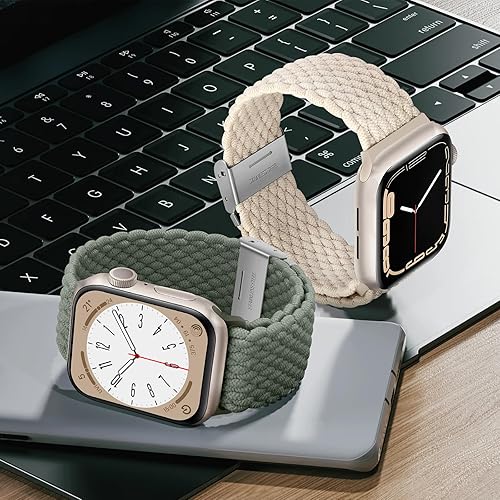 Miniatura 6 de Anlinser Solo Loop trenzada compatible con Apple Watch Band de 1.92 pulgadas, 1.77 pulgadas, 1.73 pulgadas, 1.65 pulgadas, correa deportiva de
