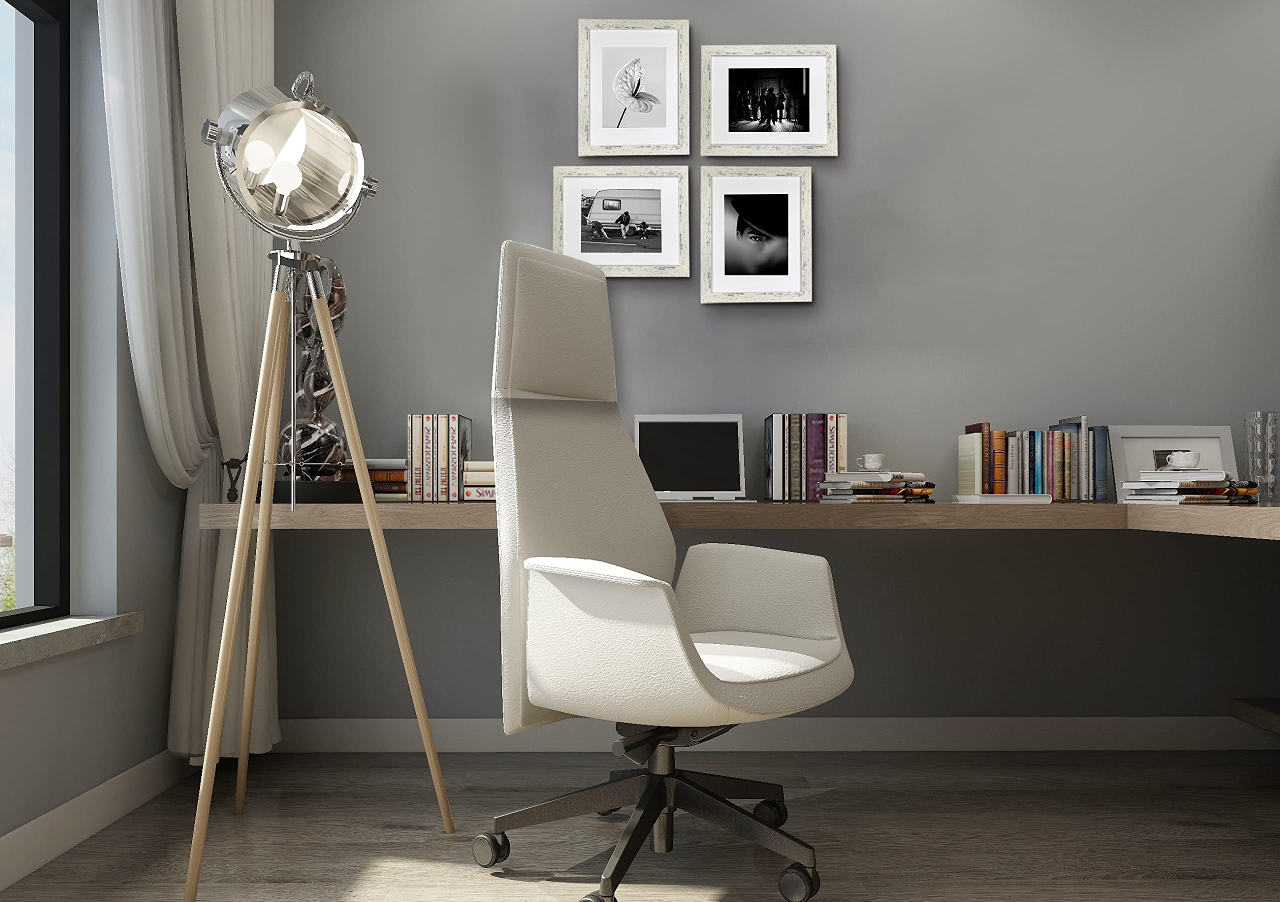 Scholartree Rustic White Wooden 11x14 Picture Frame set of 3 ,Display 11x14 without Mat or 8x10 with Mat,Wall Gallery Photo Frames