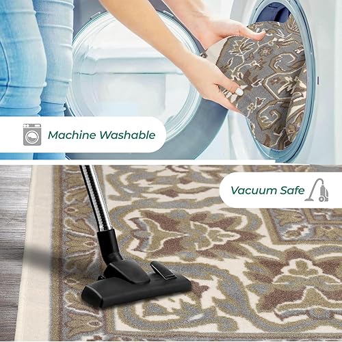 Miniatura 286 de Superior Alfombra de interior, respaldo de yute, alfombras para comedor, cocina, suelos de dormitorio, decoración tradicional del suelo, alfombra