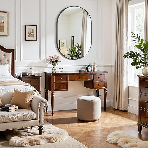 Miniatura 4 de Antok Espejo de pared, espejo de tocador de baño de 20 x 30 pulgadas, vidrio templado HD antioxidante, espejos de montaje en pared para sala de