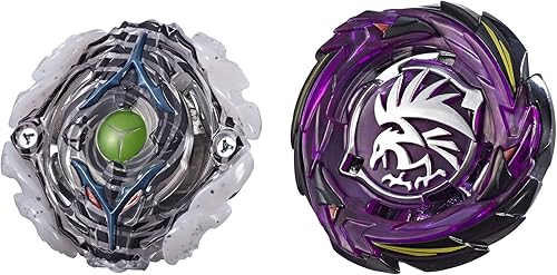 Beyblade Burst Turbo Slingshock - Paquete doble Morrigna M4 y Tornado-X Yegdrion Y4-2 Camisetas de batalla de giro derecho, a partir de 8 años