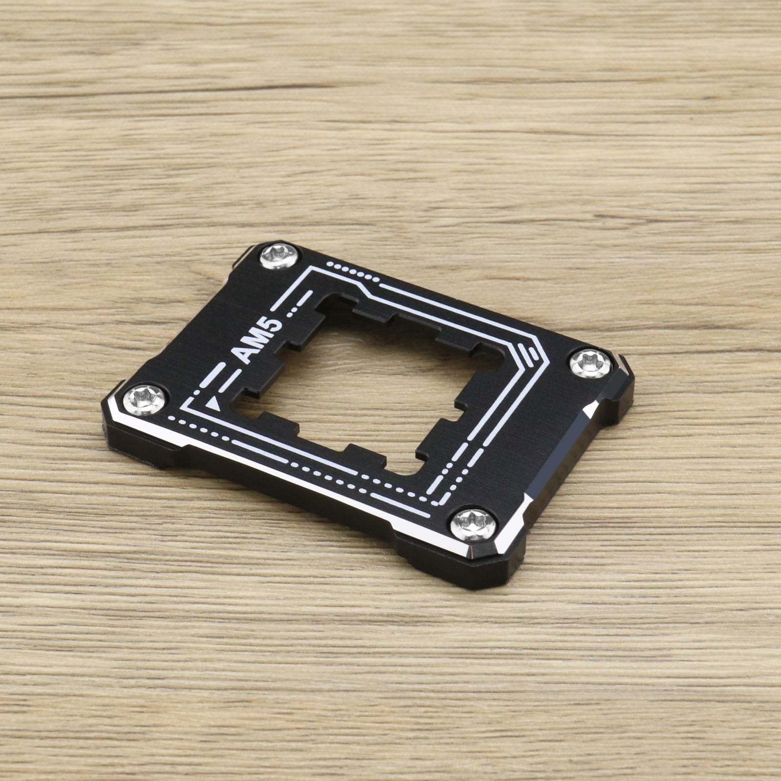 Create idea Supporto CPU AM5 Telaio di Contatto Anti-flessione AM5 con 4 Viti E 1 Cacciavite Telaio di Fissaggio Anti-flessione Correttivo 75x56mm/ 2,95x2,2 Pollici Nero