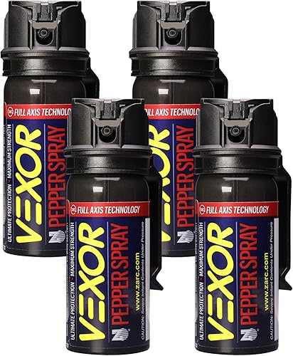 Miniatura 9 de Zarc - Gas pimienta Vexor con clip para cinturón para defensa personal con máxima fuerza policial rango de 20 pies capacidad de eje completo 360