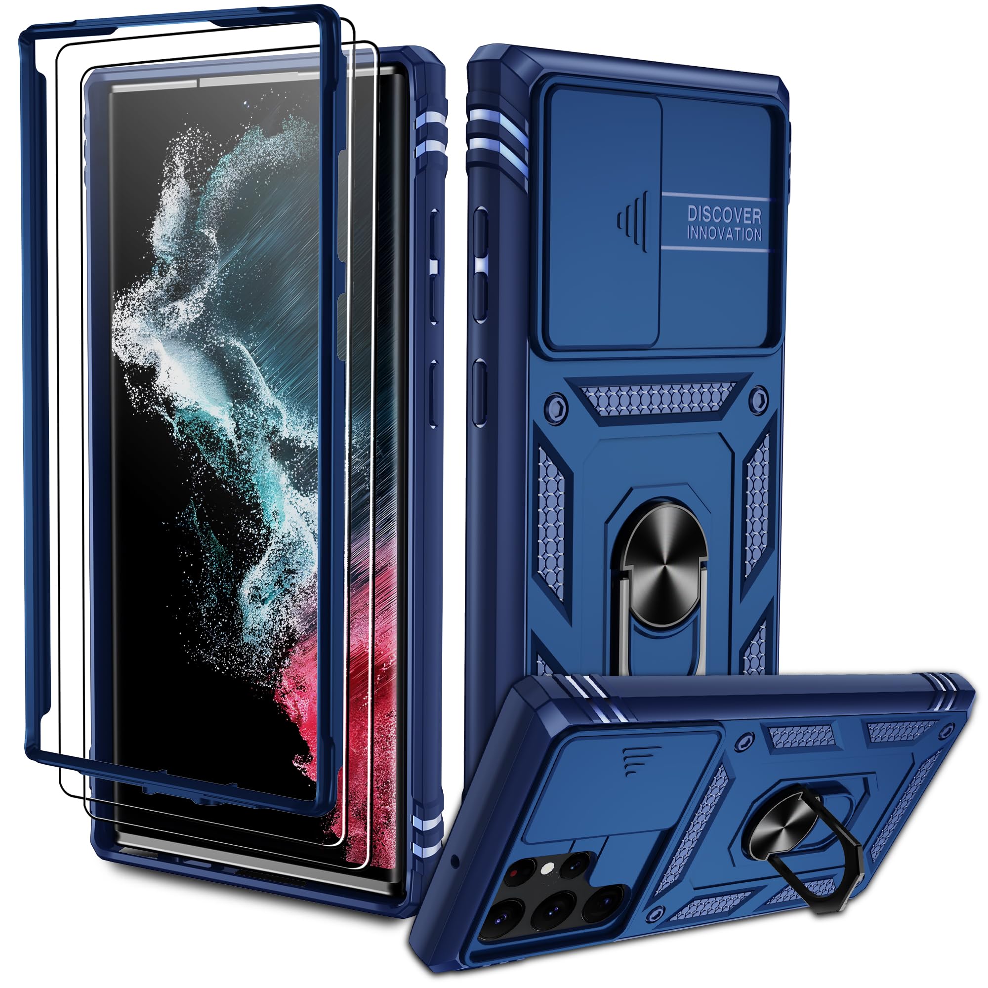 Kompatibel mit Samsung Galaxy Hülle, Eingebetteter Ständer Militärgrad Schutzhülle Handyhülle Starke Stoßfestigkeit Samsung Schutzhülle Samsung Galaxy case Cover