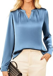 GRACE KARIN Womenâ€™s Long Sleeve Tops Shirt Henley V-N