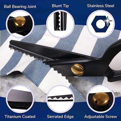 Vista 5 de JubileeYarn Metal Pinking Shears - Black - 1 Unit