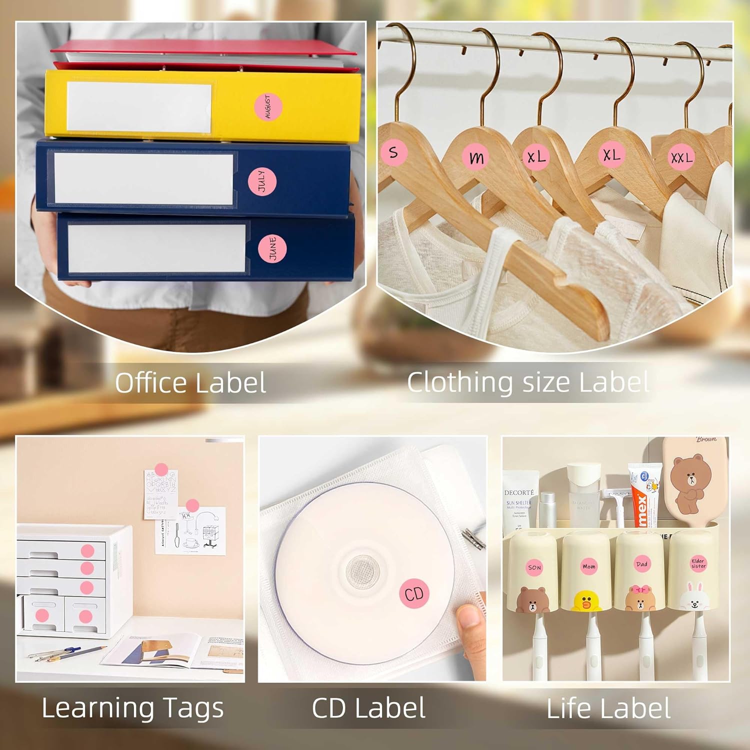 0.75 Inch Multi - Purpose Removable Labels,1000 PCS 3/4" Pink Dots for Classroom, Papers, Market, Price Tags, and Library Book Labels. Non - Printable Round Colored Stickers - Image 7