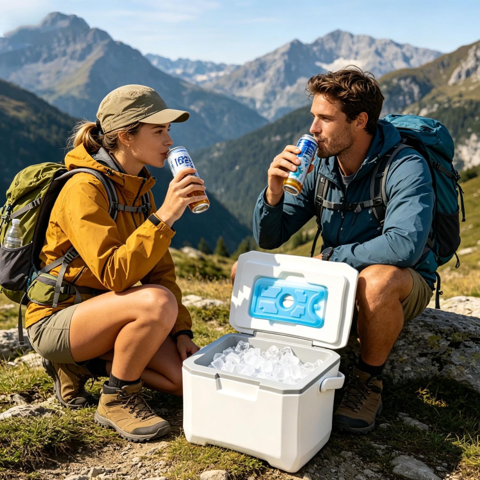 Kleine Kühlbox,Isolierbox Kühlung - Kühltasche für unterwegs - Outdoor Thermobox für Camping, Picknick & Garten