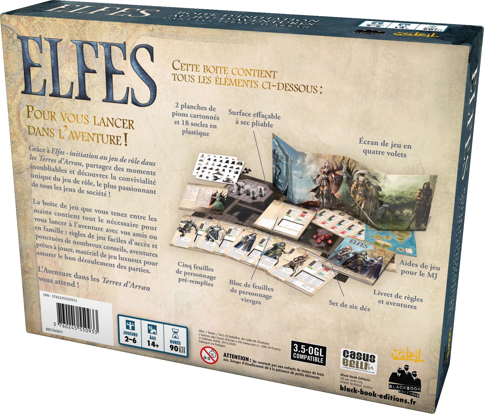 Asmodee - Black Book Editions - Elfes : Le Jeu de Rôle