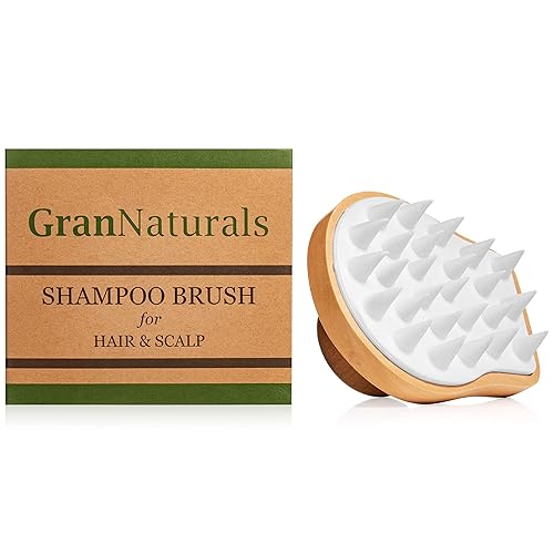 GranNaturals Cepillo limpiador de champĂş de madera Masajeador de cuero cabelludo de ducha para hombres y mujeres Exfoliante de cabeza con cerdas GranNaturals Cepillo limpiador de champĂş de madera Masajeador de cuero cabelludo de ducha para hombres y mujeres Exfoliante de cabeza con cerdas