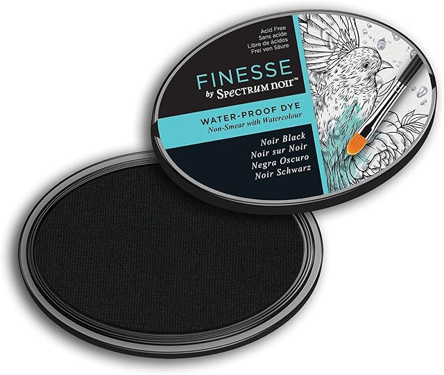Spectrum Noir Ink Pad  Finesse Water Proof, Noir Black, One Size