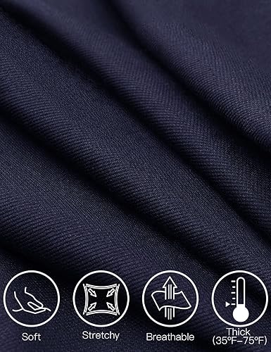 Miniatura 2 de Tapata Pantalones de vestir de pierna recta para mujer, cintura alta elástica con bolsillos de 293133 pulgadas, para el trabajo casual