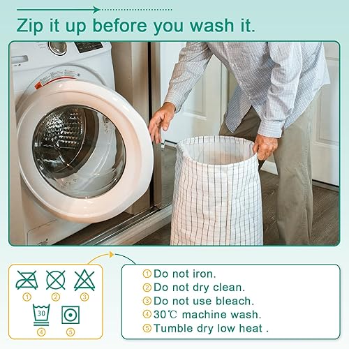 Miniatura 7 de Bedecor Funda de colchón con cremallera, impermeable, tamaño King, superficie de rizo de algodón, protección impermeable de seis caras de hasta 9