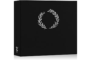 Lanpn Photo Album Scrapbook 12x12 3 Ring Black with 30 Plastic Sleeves 60 Pages