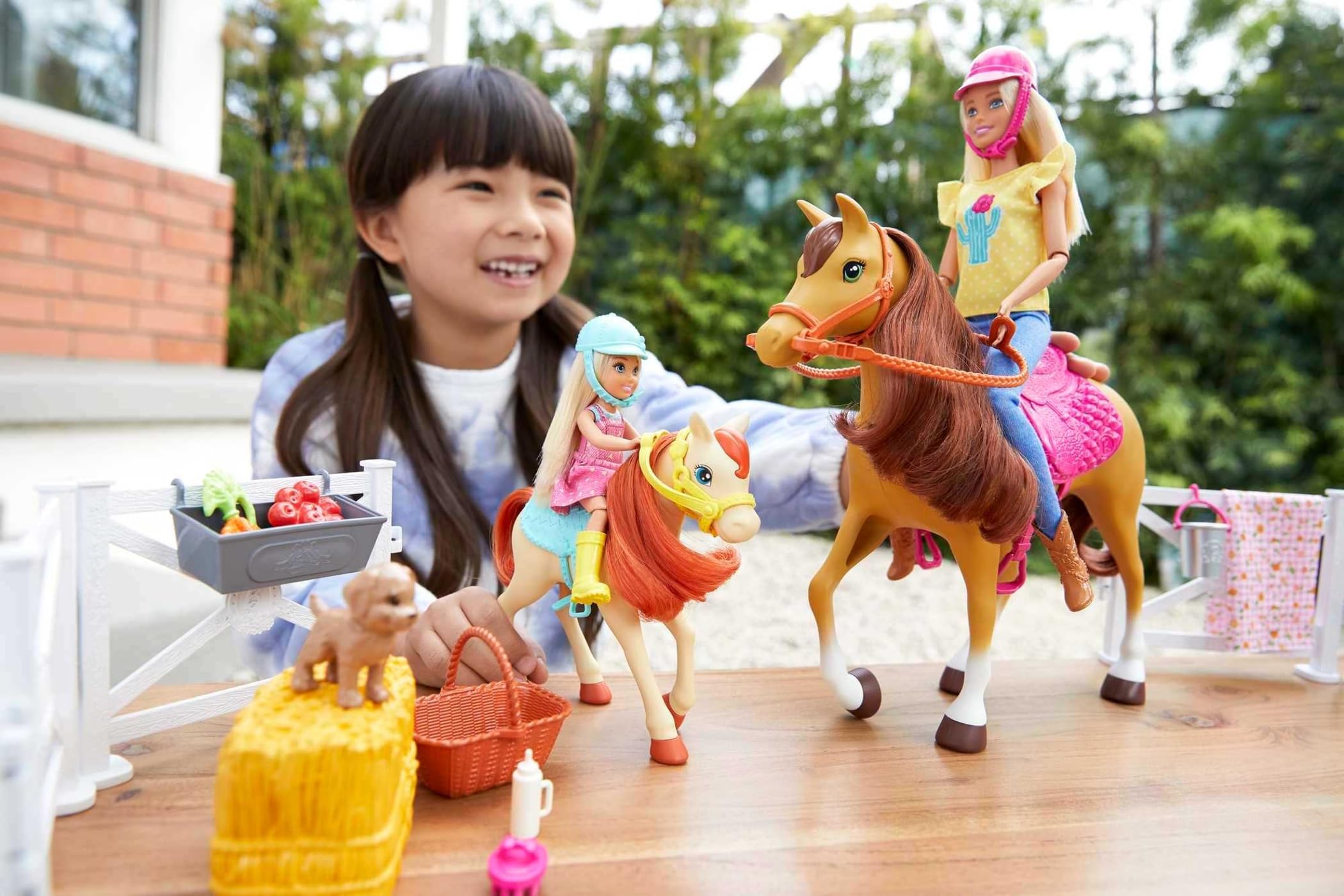 Barbie FXH15 - Reitspaß Spielset (blond), Chelsea, Pferd und Pony, Puppen Spielzeug ab 3 Jahren