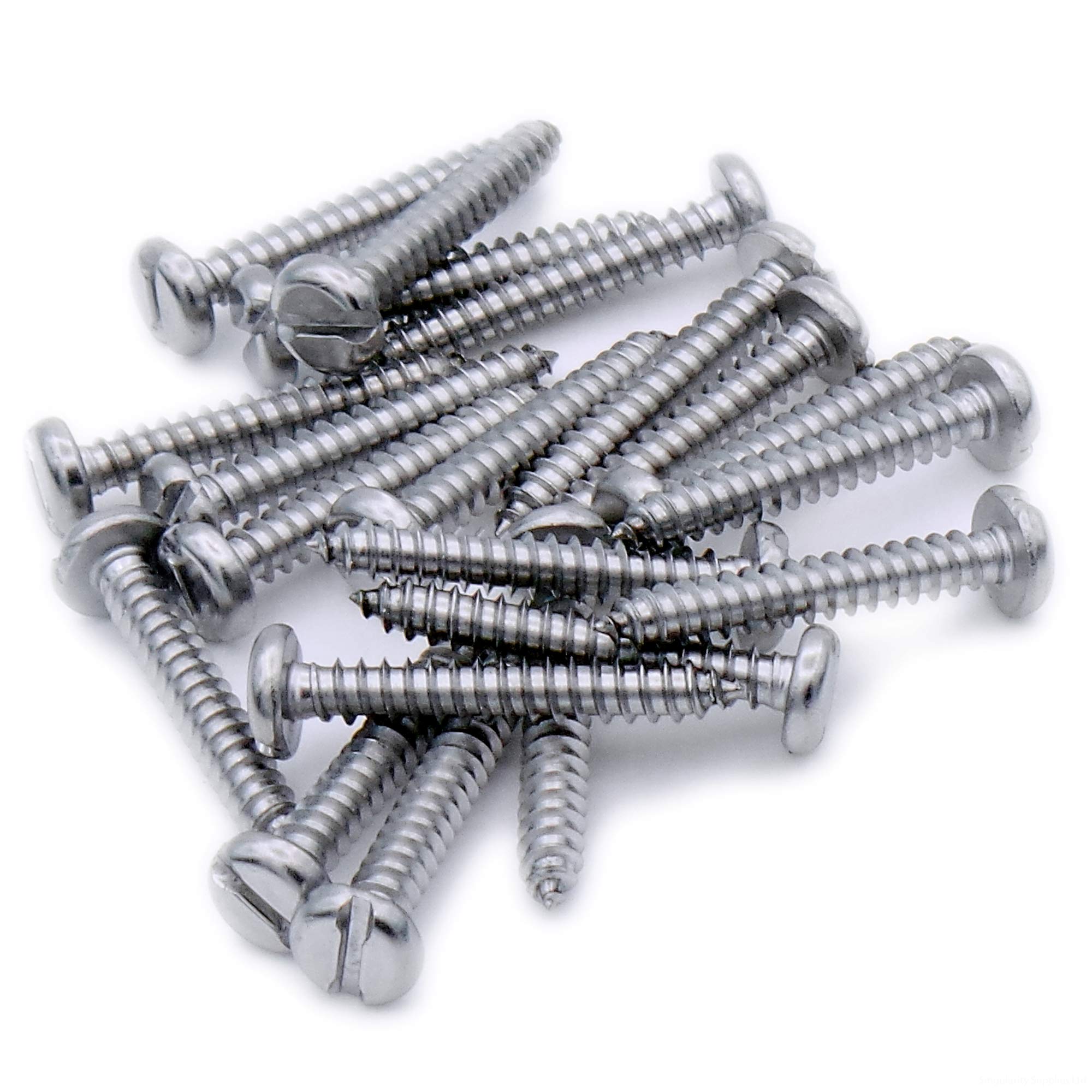 Singularity Supplies No.8 X 0.25 (4.2Mm X 6.5Mm) Slot Pan Self-Tapping Screw - Stainless Steel (A2) (Pack Of 20)