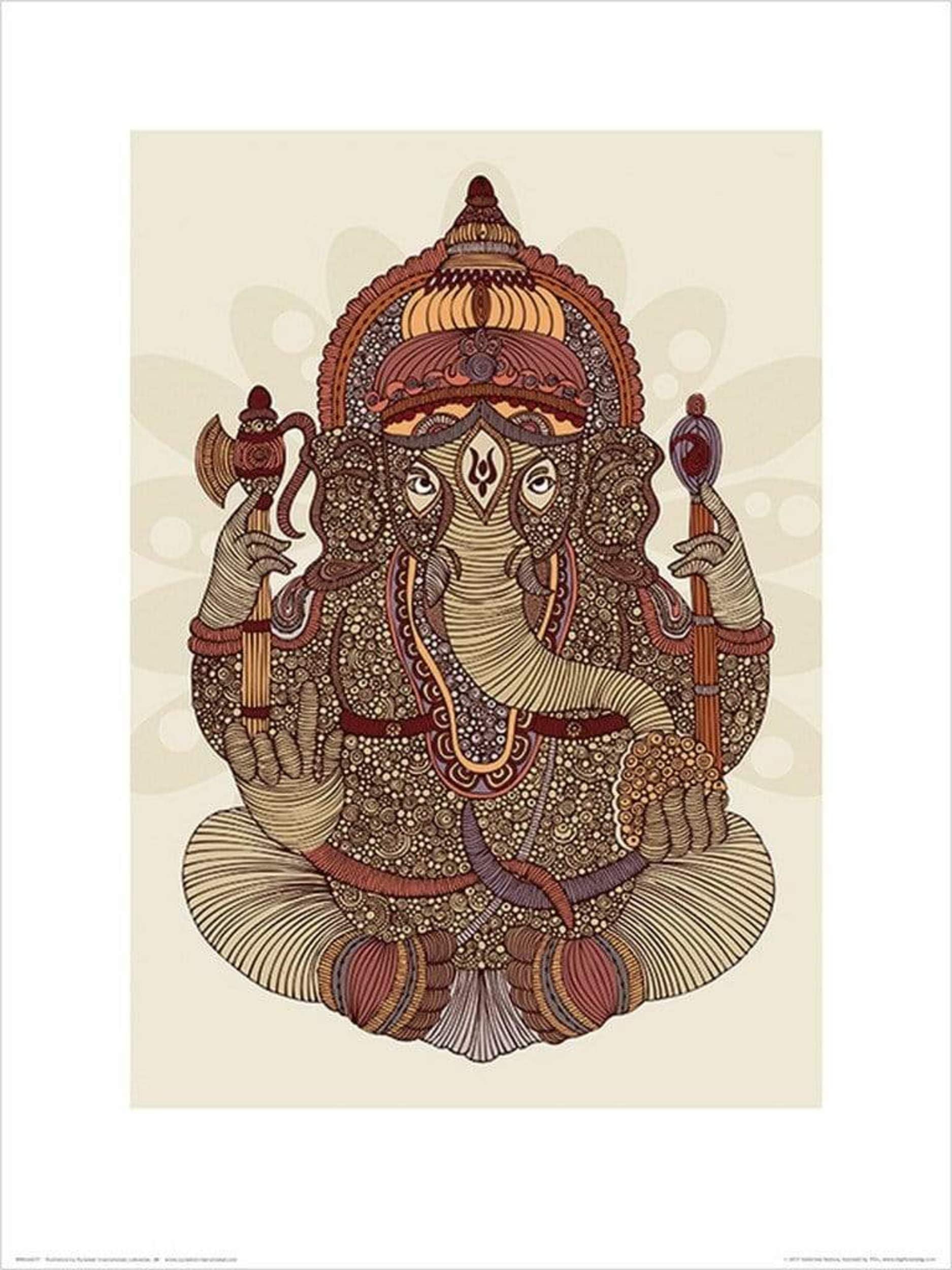 Pyramid International Valentina Ramos (Ganesha) -Art Print 30 x 40cm, Paper, Multicoloured, 30 x 40 x 1.3 cm