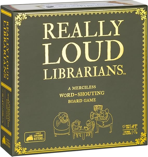 Exploding Kittens Really Loud Librarians 2+ Players - Ages 8+ - 20 Minutes to Play - Fast Paced Word Shouting Board Game - Party Game, Family Game Night, Kid and Adult Card Game