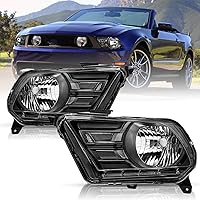 Vista 19 de Juego de faros delanteros para Ford Mustang 2005-2009 para el lado del pasajero y del conductor (carcasa cromada con reflector transparente)