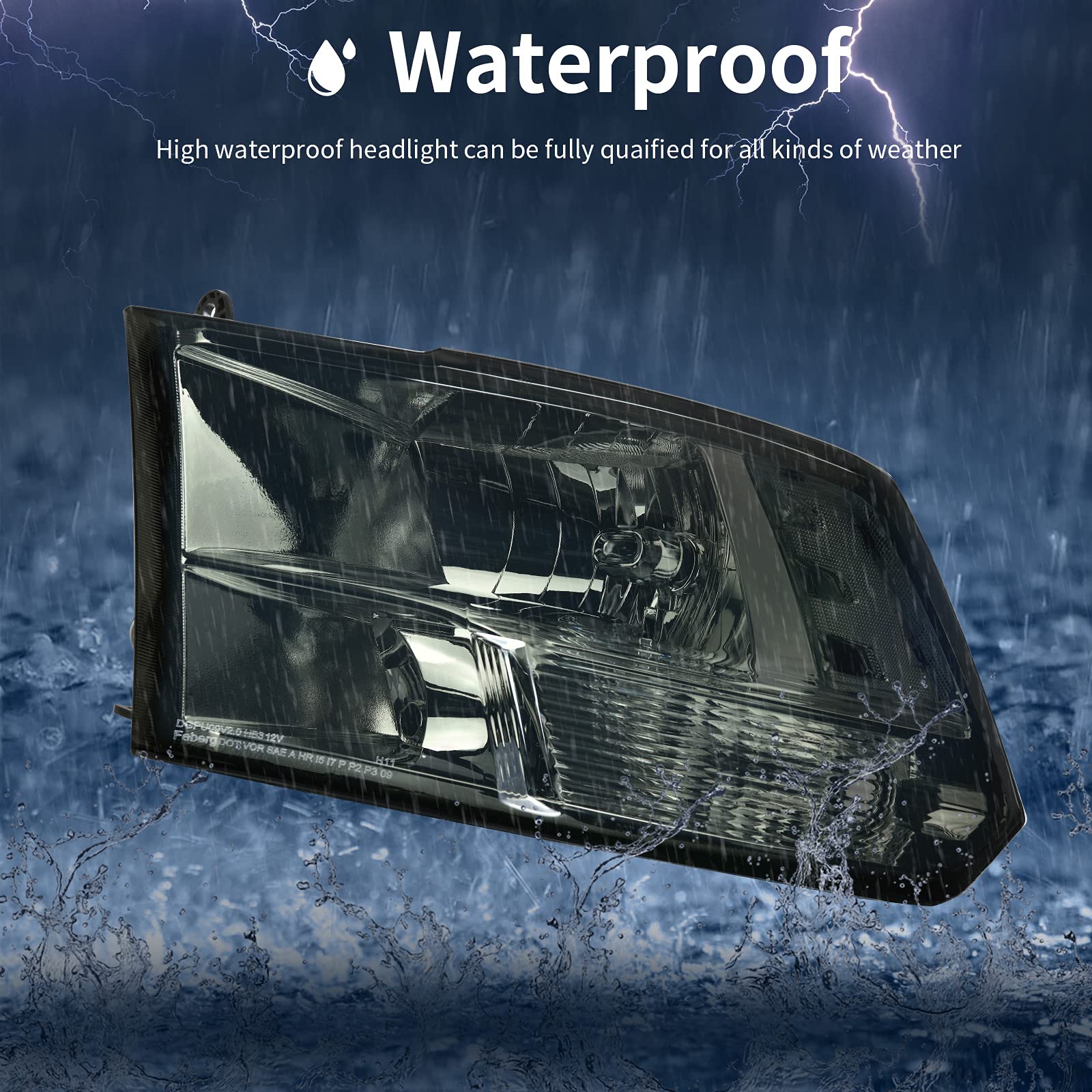 ベッドライトカバー(DODGE RAM VAN) Amazon.com: KarParts360 For Dodge Ram 1500 Headlight 2002 03