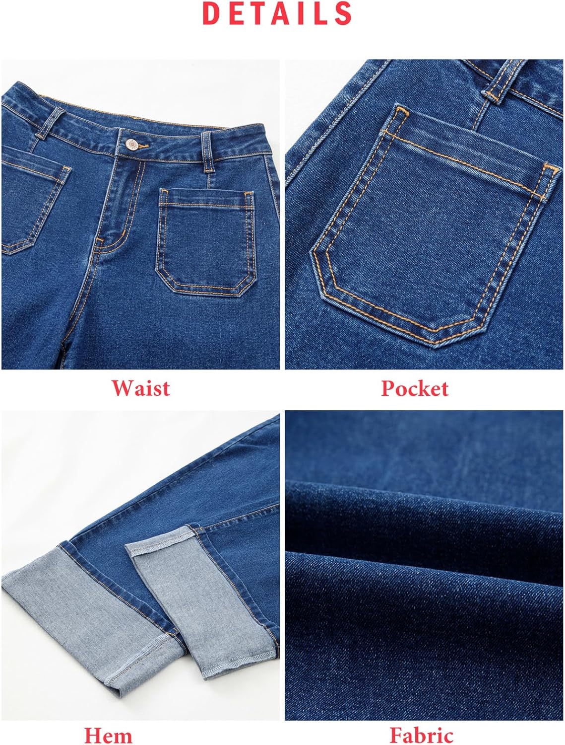 EVALESS Women's High Waisted Wide Leg Jeans - Image 7