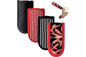 4 Pieces Cast Iron Pot Handle Covers, Heat Resistant Handle Protectors for...