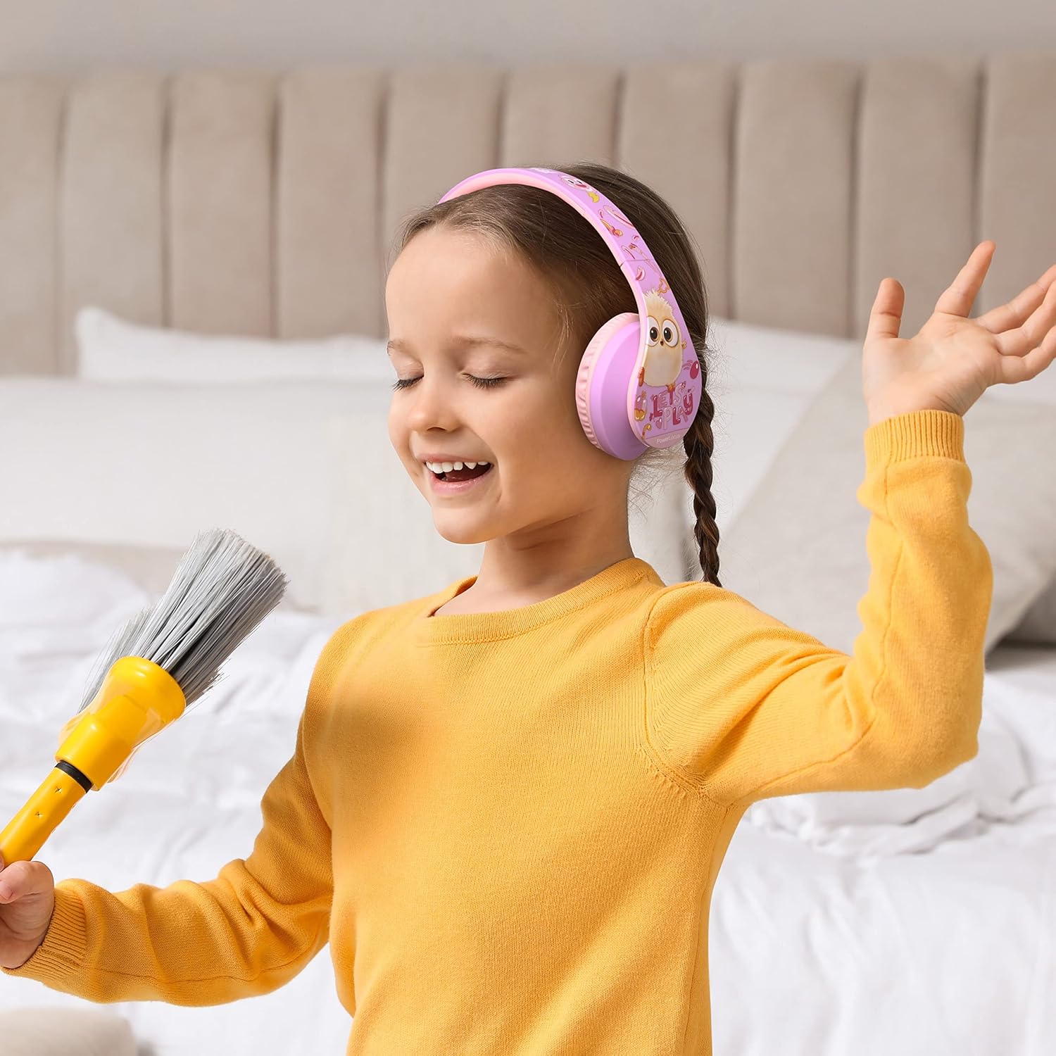 PowerLocus Auriculares para niños edición Angry Birds auriculares inalámbricos para niños volumen limitado de 85 dB auriculares Bluetooth plegables