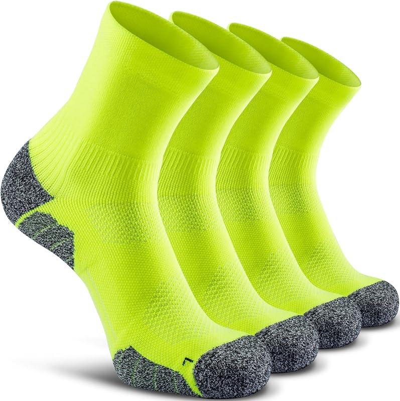 Compression Athletic Quarter Socks Cushioned for Men Women