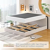 Vista 6 de EMODA Base de resorte para cama tamaño king de 9 pulgadas, base de colchón de metal resistente con funda de tela, capacidad máxima de peso de 3000