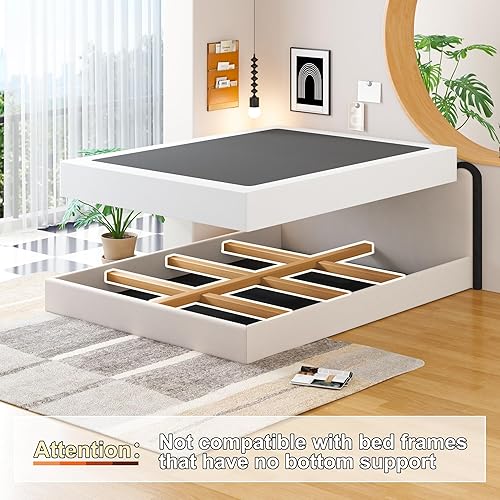 Vista 37 de EMODA Somier de 5 Pulgadas Tamaño Queen, Base de Cama de Metal Resistente con Funda de Tela, Fácil Montaje, Negro