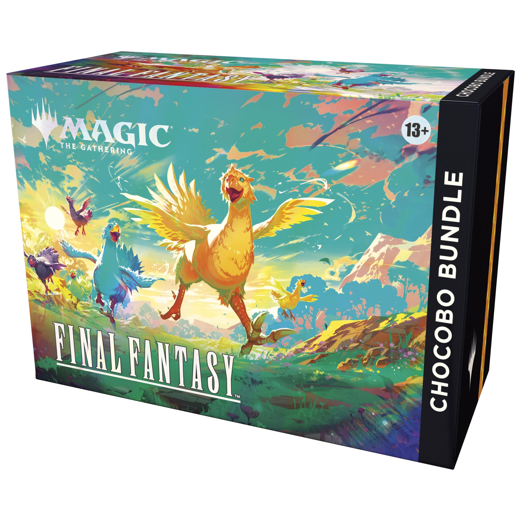 Magic: The Gathering - Final Fantasy Chocobo Bundle (1 Chocobo Booster, 10 Play Boosters, 1 Alt-Art Promo Card, 1 Scene Card, 32 Basic Lands, 1 Click Wheel, and More)