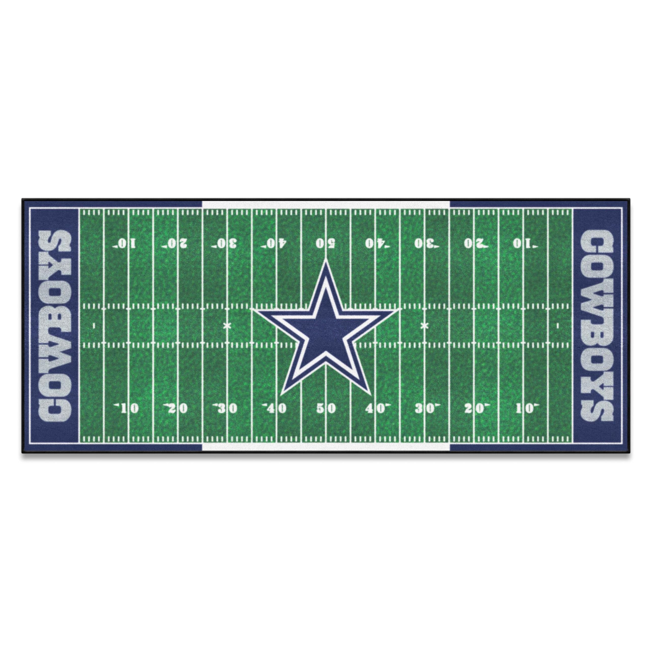 FANMATS NFL Dallas Cowboys Nylon Face Football Field Runner | 100