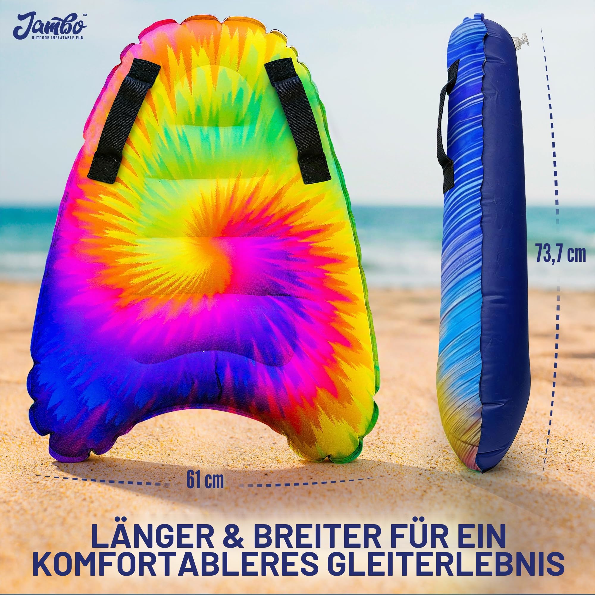 Jambo Premium Aufblasbare Pool Floats, Pool Spielzeug, Schwimmbretter für Pool, Strand oder Wasserrutsche, Strandspielzeug für Kinder