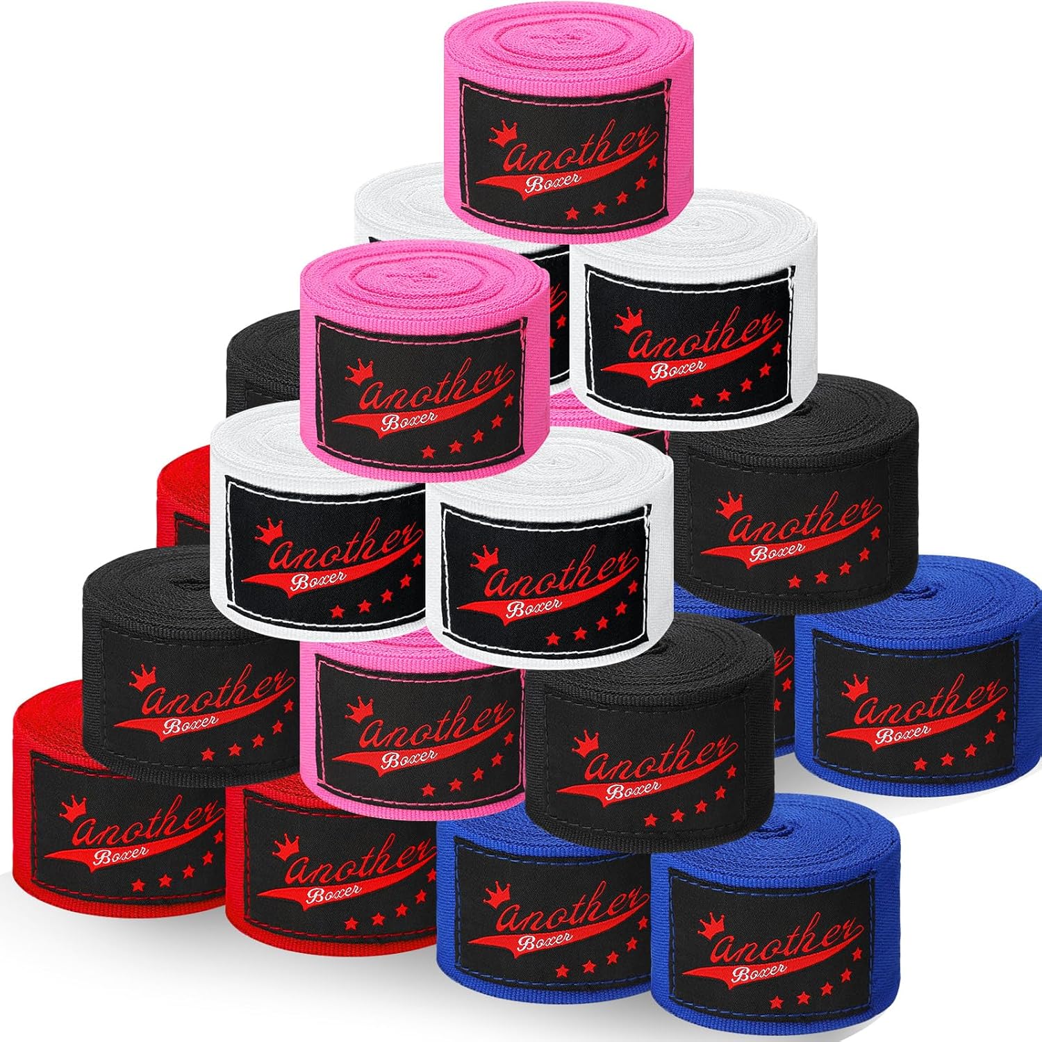 Jenaai 10 Pairs Boxing Hand Wraps Bulk Elastic 180 Inch Martial Arts Hand Wraps
