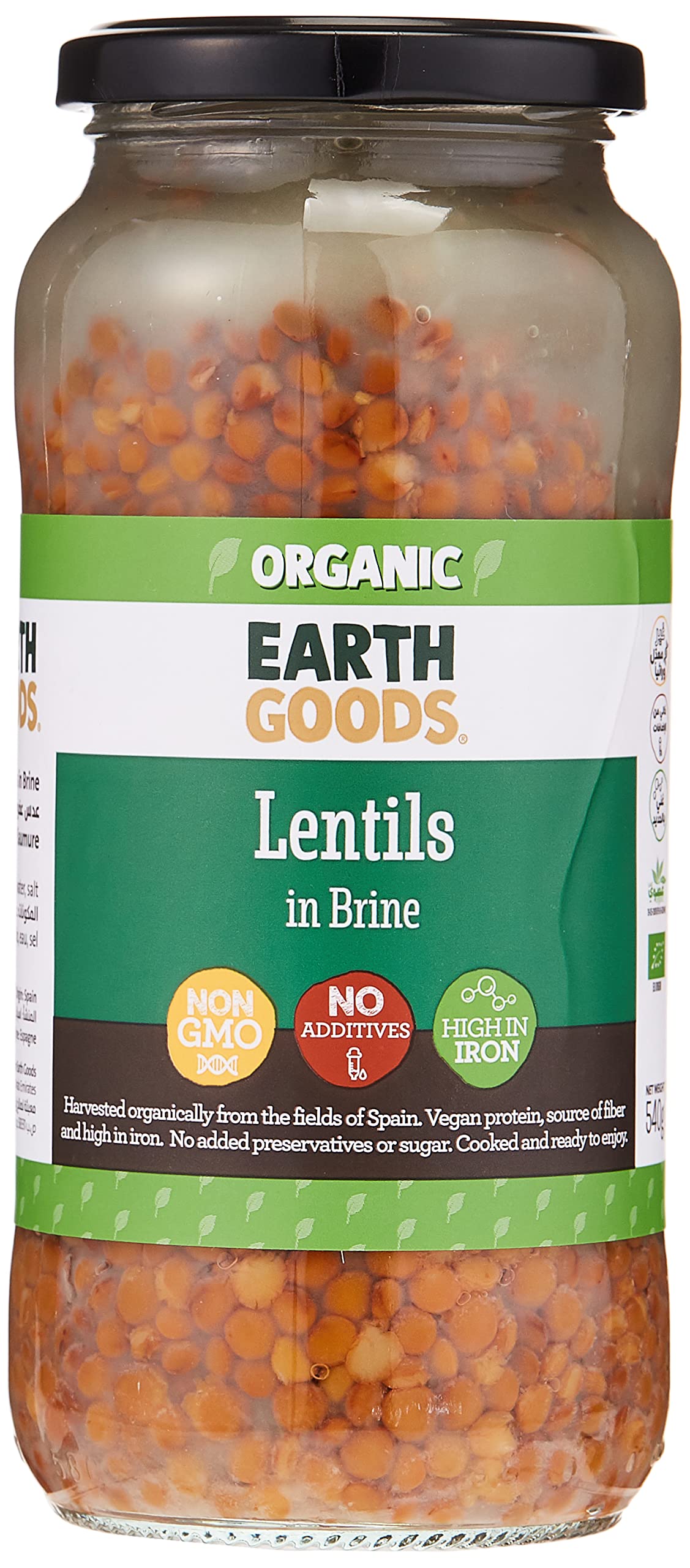 Earth Goods Lentils In Brine 540g