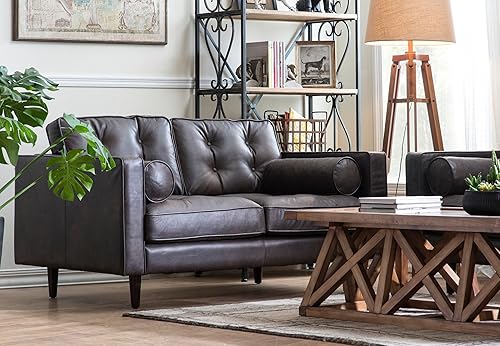 Miniatura 6 de Creative Co-Op Lámpara de pie de madera estilo trípode con pantalla de tambor