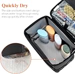 Lifewit Shower Bag Mesh Shower Caddy Portable College Dorm Room Essentials Tote Bag for Bathroom, Gym, Travel, Camping Quick Dry Hanging Shower Organizer Basket Toiletry Bag, Medium, Black