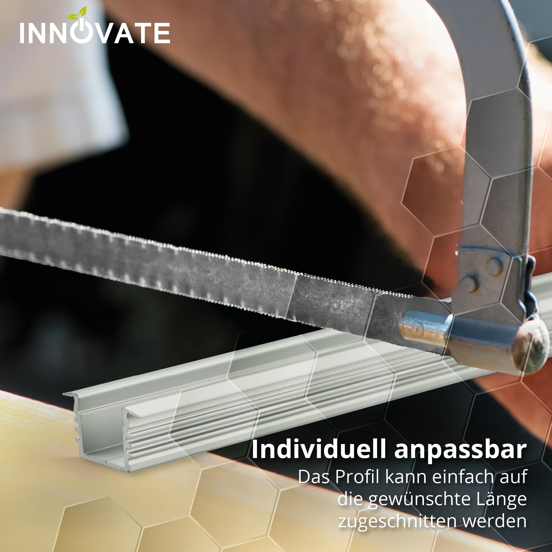 INNOVATE LED Leiste Aluminium Silber-Milchig [6x1m Einbauprofil E-12 STANDARD Aluprofil LED Streifen Set] U Profil Aluminium Indirekte Beleuchtung I Lichtleiste Deckenleisten