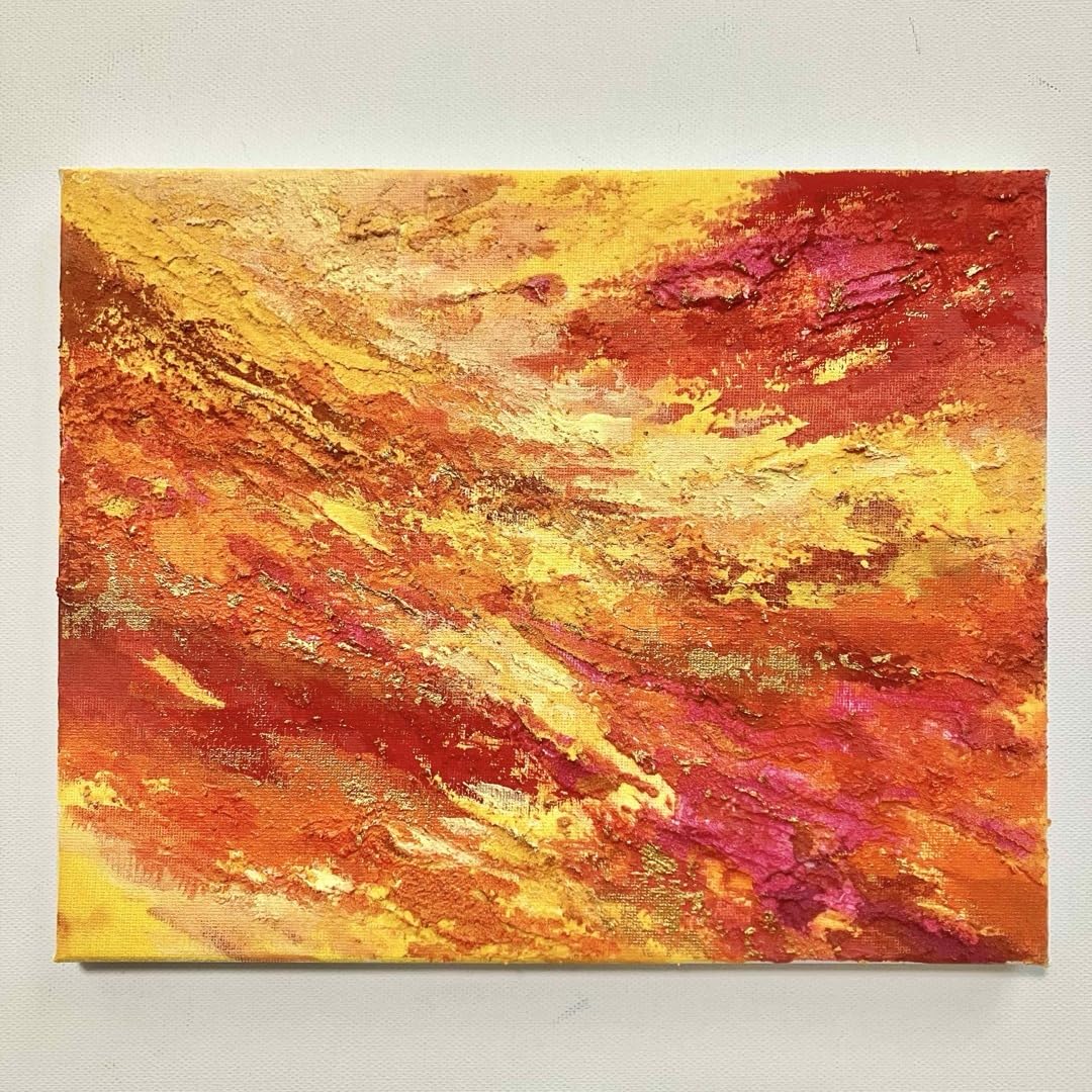 抽象画　茶色　絵画　アート作品 個展作品 黄金の鳳凰 #画家KG#抽象画家#抽象画アート#川口惠士