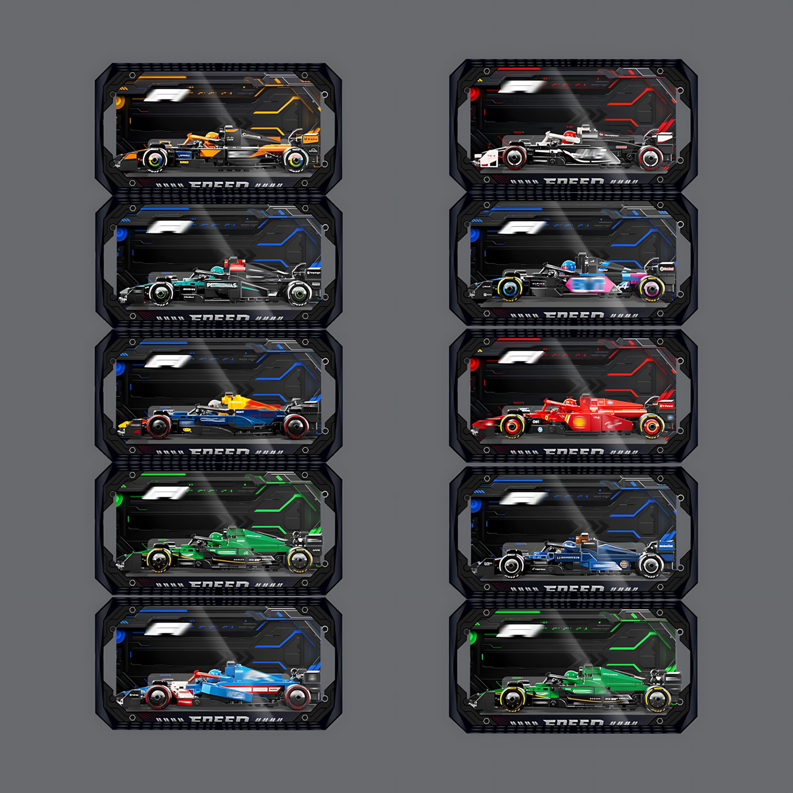 Acrylic Display Box for Lego Speed Champions for Ferrari SF-24 for F1 Race Car 77242, Transparent Dustproof Display Case, Compatible with Lego Technic 77242 Model (B-10 sets)