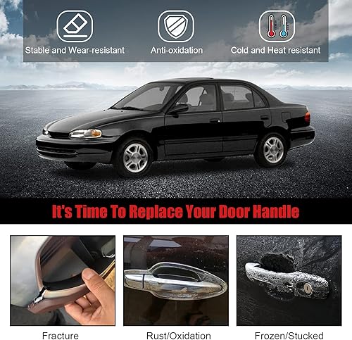 Miniatura 3 de FAERSI 4 piezas de repuesto interior interior para Toyota Corolla Prizm cerradura manual beigebronceado 1998 1999 2000 2001 2002 OE79500, 80890