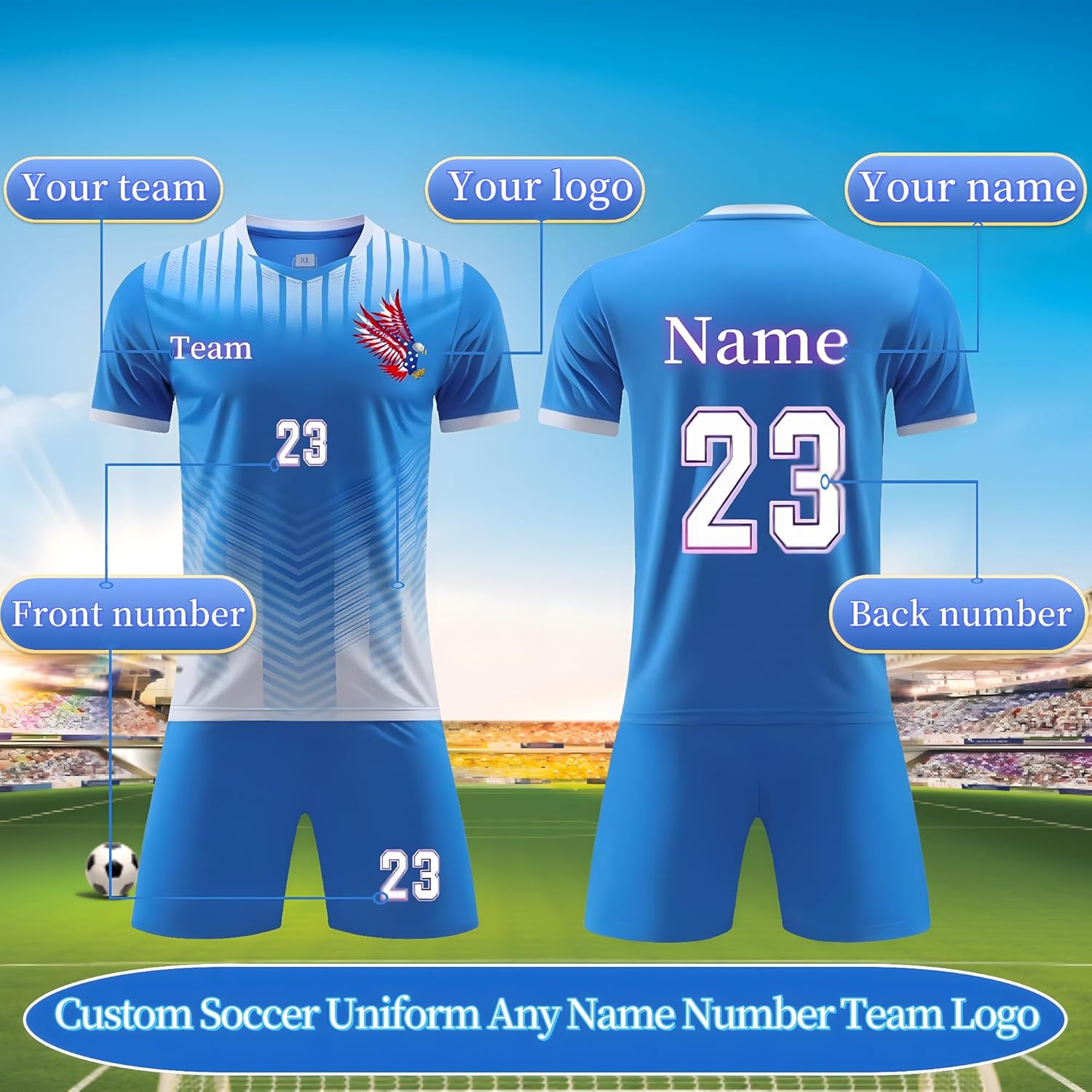 Custom Soccer Jersey Training Soccer Uniforms Personalized Name Number Logo Soccer Jerseys for Men Women Kids Adults - Image 7