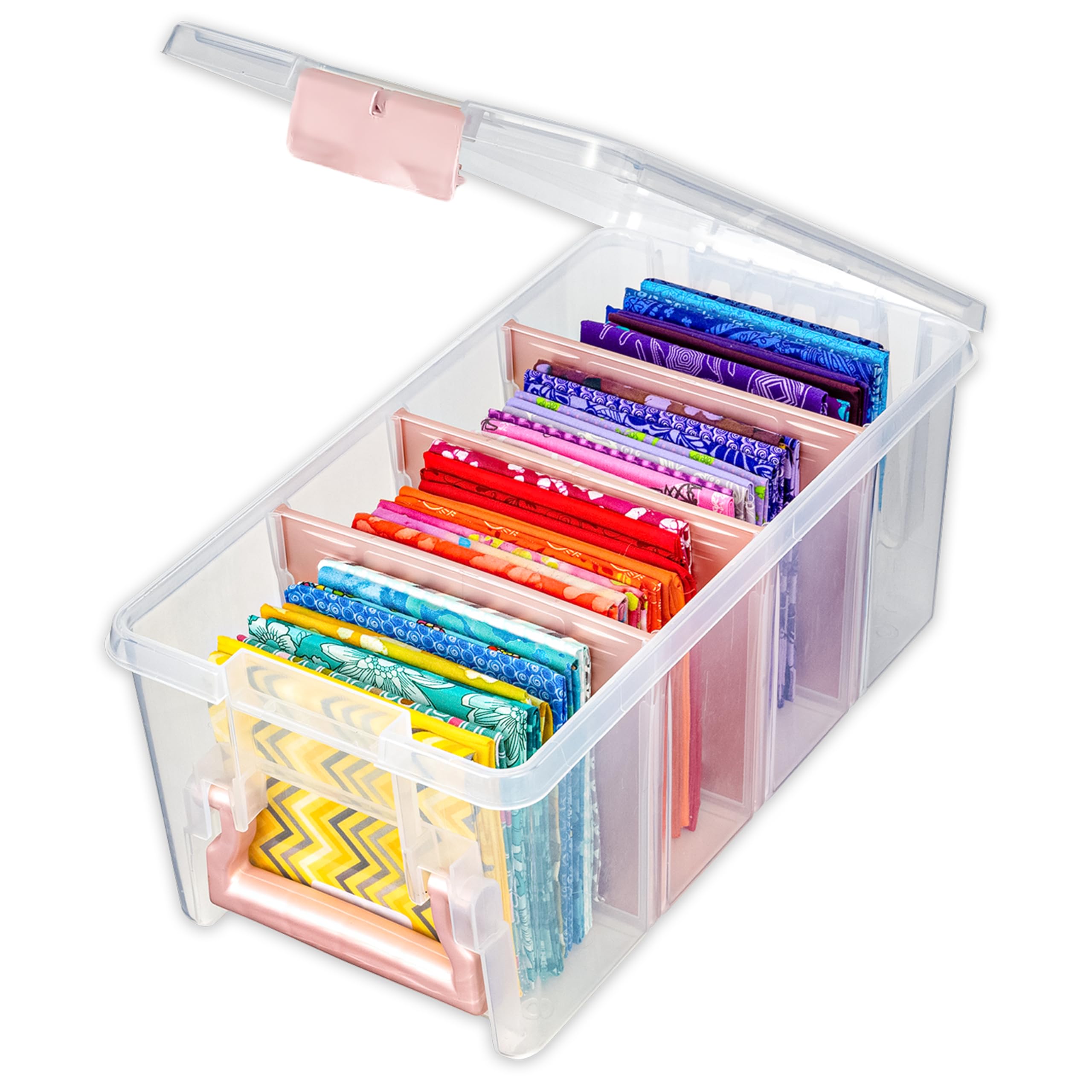 ArtBin Semi Satchel Portable Craft Organizer with 3 Dividers - Clear Plastic Storage Case for Art & Craft Supplies