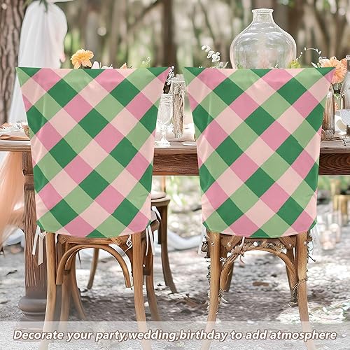 Miniatura 6 de Blush Green Square Decorative Chair Slipcover for Festivals (Easter, Graduation, etc.) Soft Stretch Chair Covers Cover para sillas de comedor 6