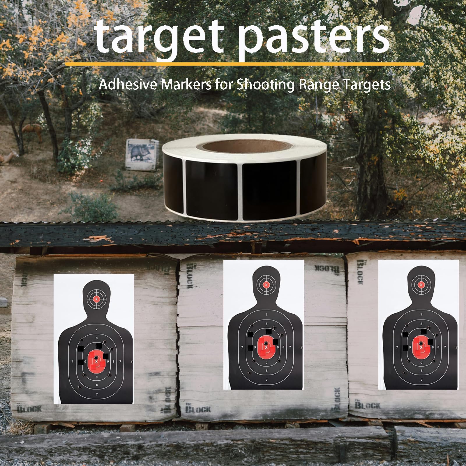 Bullet Hole Repair Chardime 1 Inch Target Pasters - 4 Rolls 4000 Pieces ...