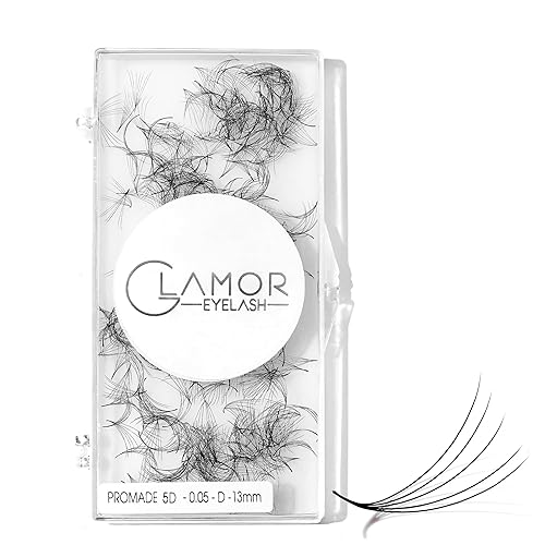 Vista 14 de 500 abanicos de volumen Promade, extensiones de pestañas sueltas, hechas a mano, pestañas individuales sueltas 3D-16D, grosor de 0.03/0.05/0.003 in