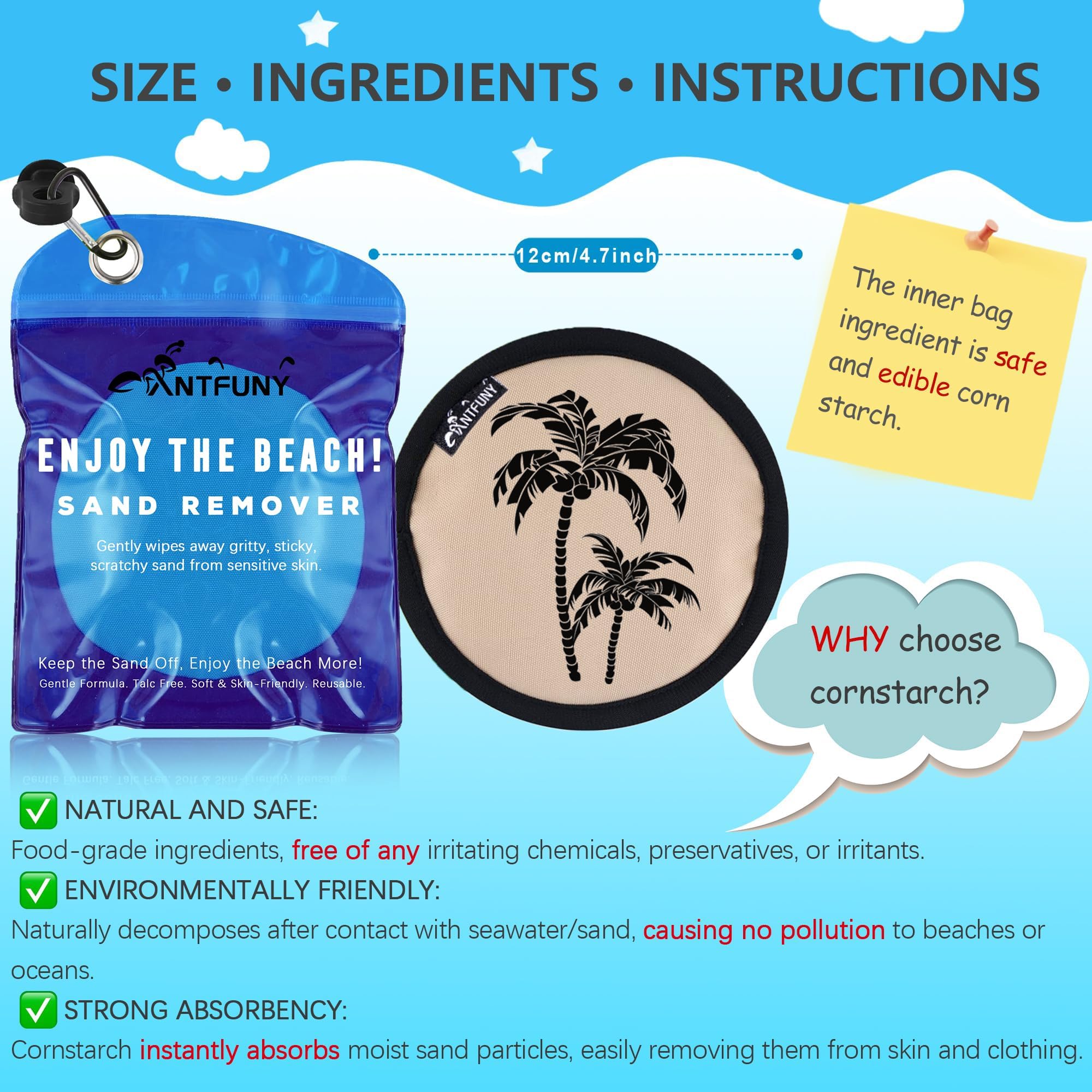 Beach Sand Remover Sand Eraser Kids Men Women Family 2026 Beach Vacation Essentials Cruise Ship Must Haves Day Travel Accessories Supplies Gear Stuff Necessities Items Thing Gadgets Wear Needs Gift