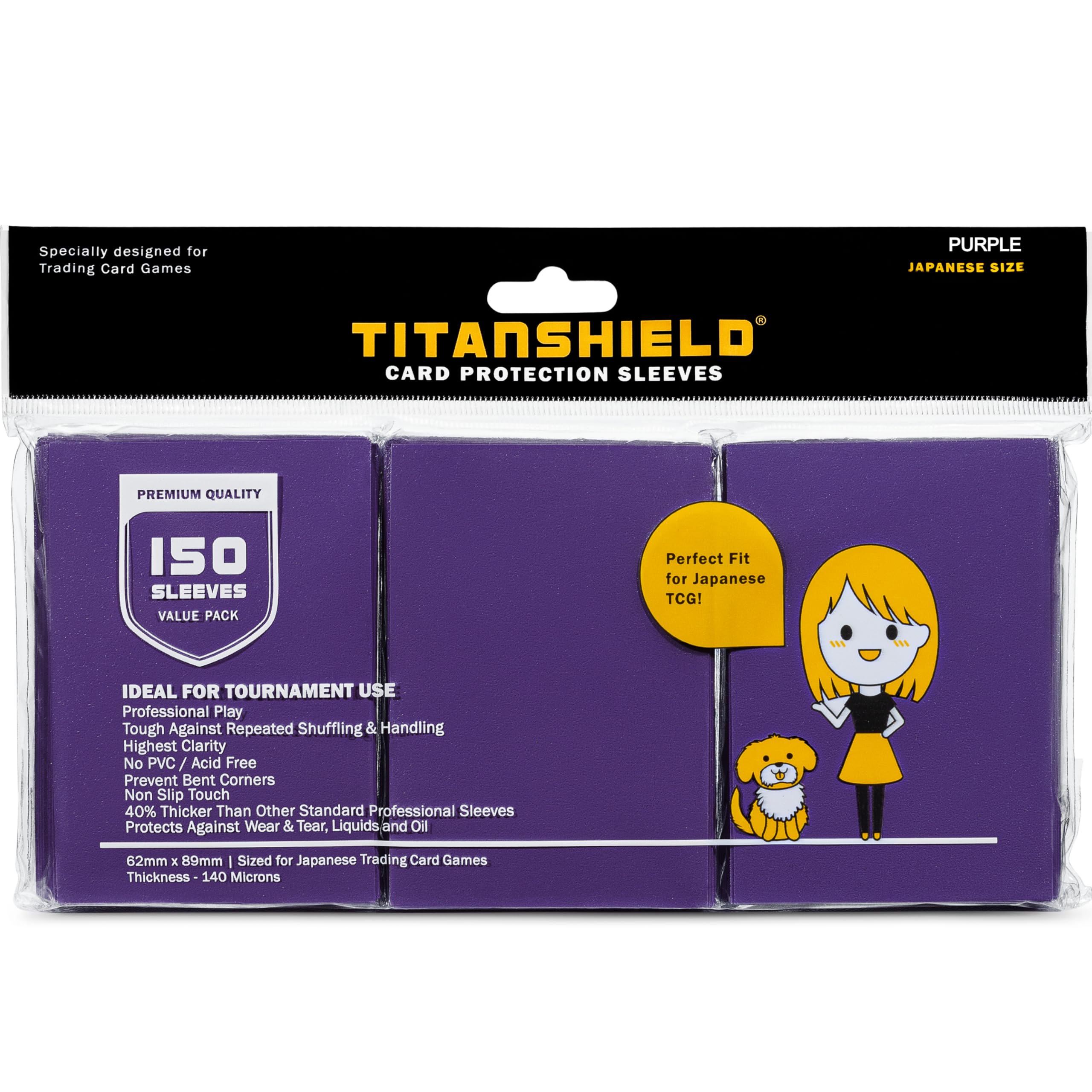 non slip card sleeves TitanShield (150 Sleeve,Purple) Small Japanese Sized Trading Deck Protector for Yu-Gi-Oh, Cardfight!! Vanguard & More : Toys & Games Enough for a full Quantity:100 All MTG Commander Legends: Emperors in the New World booster box