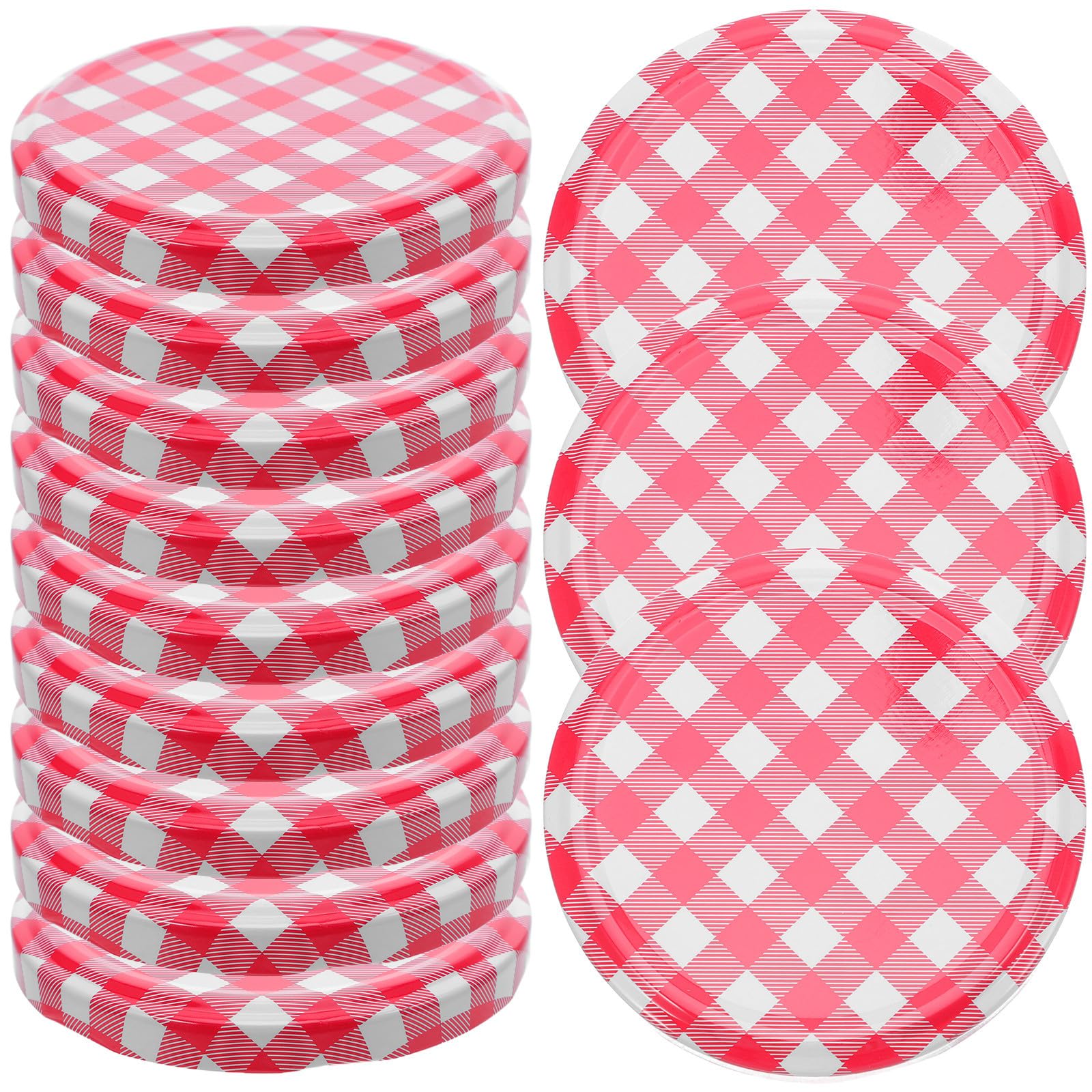 Tapas para botes de vidrio de cocina rojas ideales para preparar conservas caseras en tarros